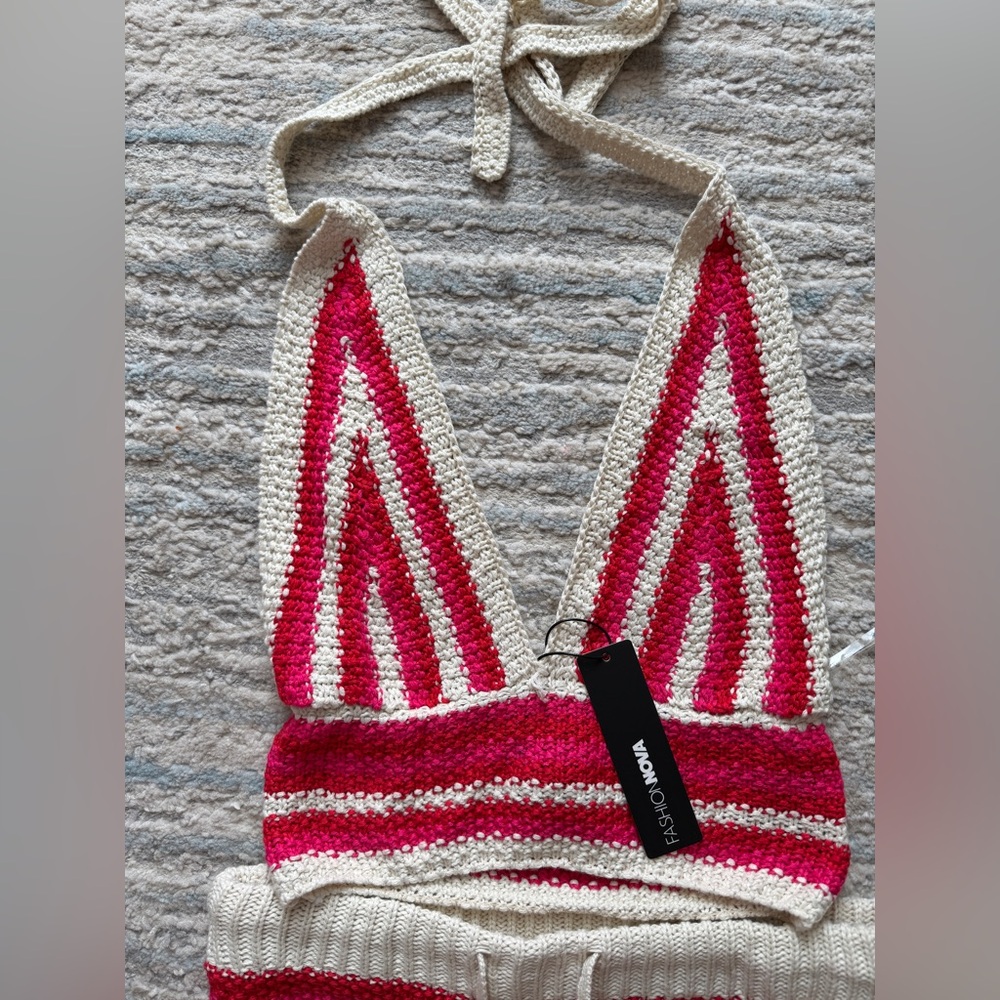 NWT - Striped Knit Two-Piece Set - Fashion Nova - Picture 4 of 7